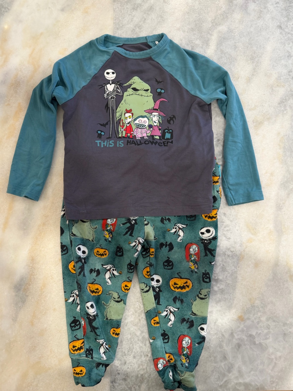 Little Sleepies & Posh Peanut Nightmare Before Christmas outfit 12-18 months